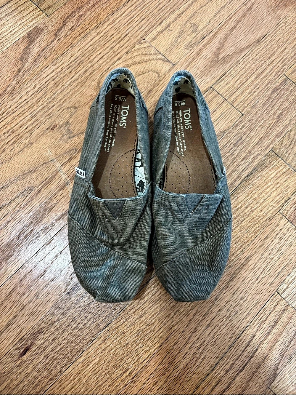 TOMS Classic Alpargata Women's Slip-On Flats Green US 8.5